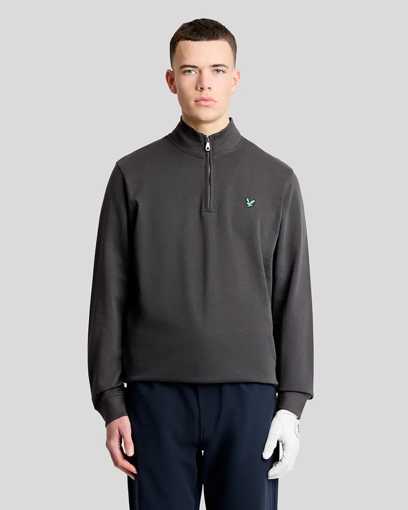 Lyle & Scott Golf Midlayer mit kurzem Reißverschluss Grau