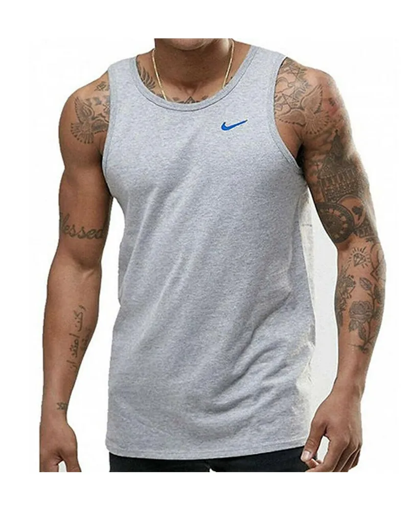 Nike Gestickter Swoosh Herren-Westen-Tank in Grau Grau