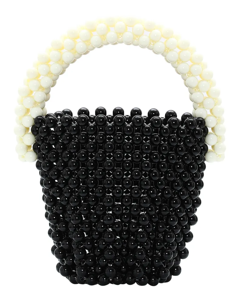 My Mo Handtasche Frauen schwarz-wollweiß Schwarz