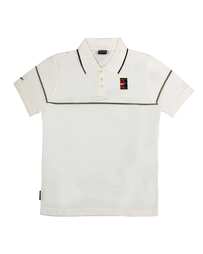 Nike Womens Polo Top White T-Shirt 740894 100 Weiß