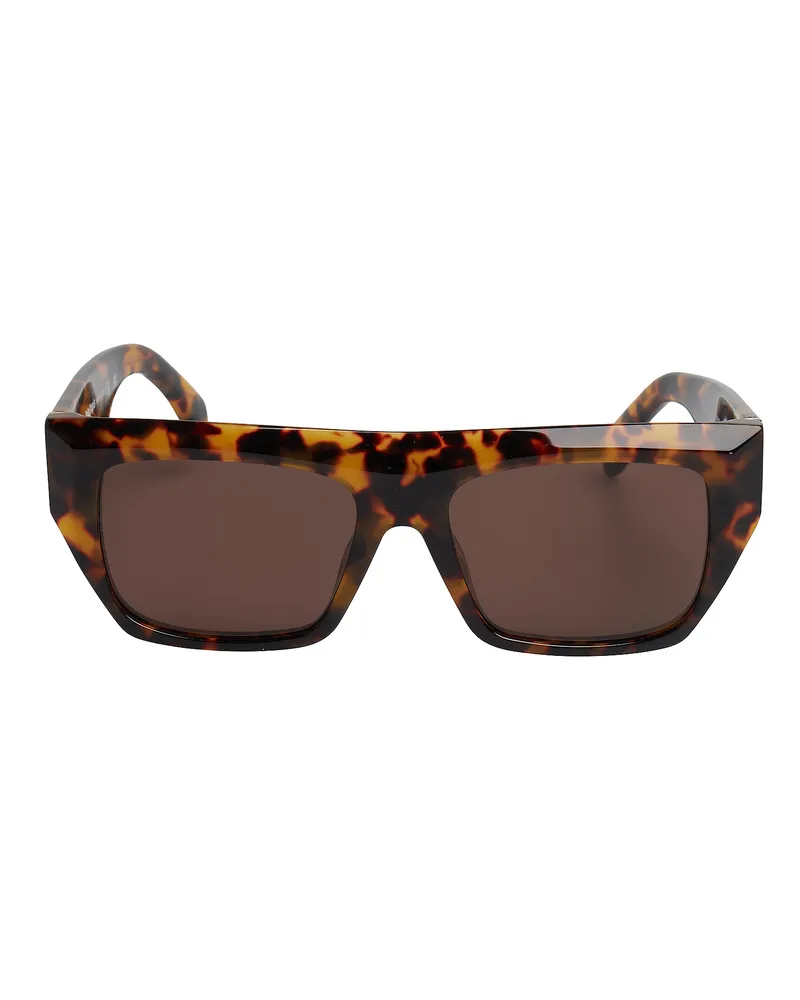 Palm Angels Damen Übergroße Rechteckige Sonnenbrille PERI052S24PLA0016064 Braun