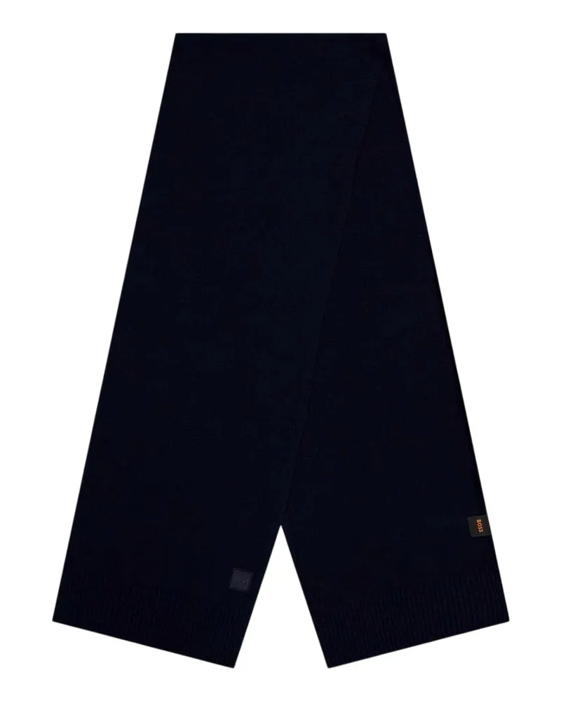 HUGO BOSS Schal, Jerseyware (Blau meliert Marineblau