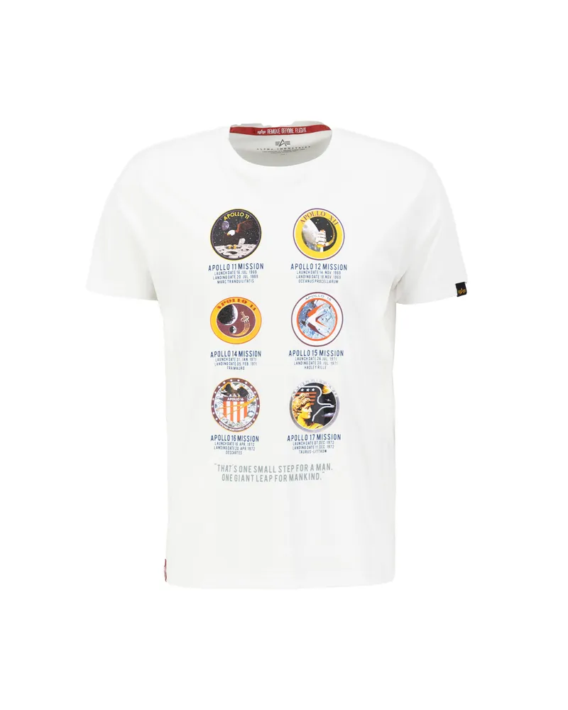 Alpha Industries Apollo Mission T-Shirt Weiß