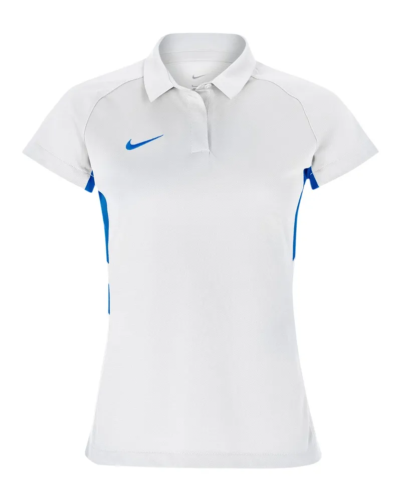 Nike Poloshirt für Damen, Kontrasteinsatz, Raglanärmel (Weiß Weiß