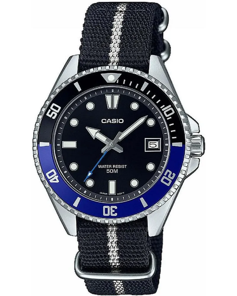Casio Casio Kollektion Unisex schwarze Uhr MDV-10C-1A2VEF Schwarz