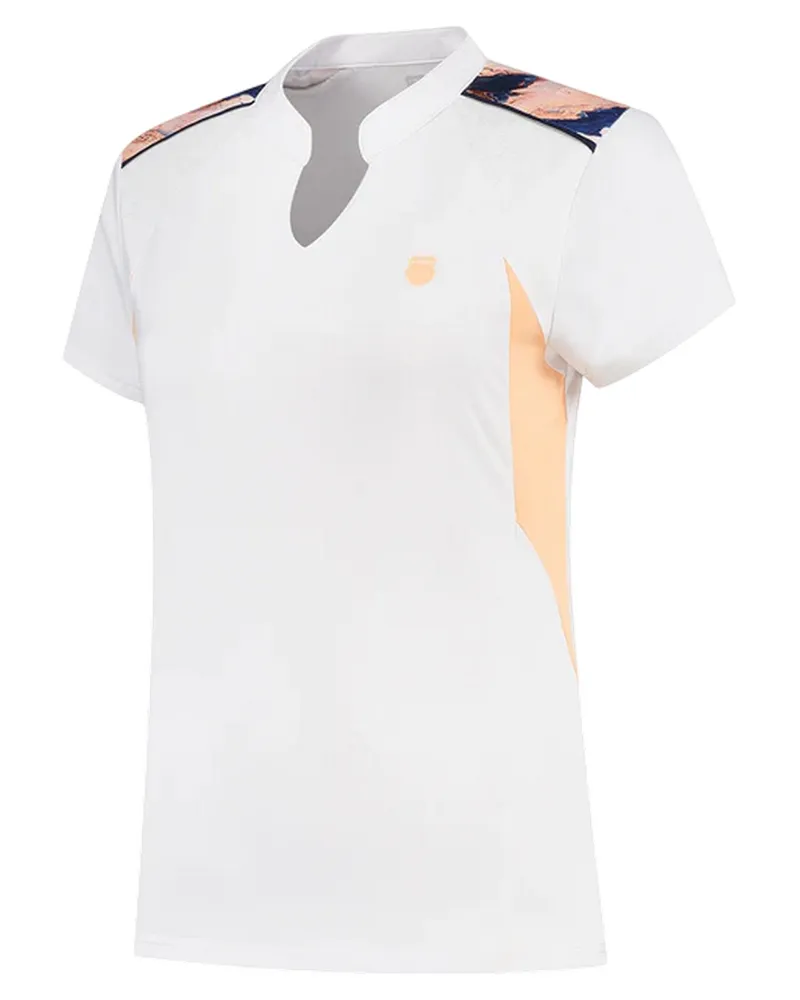 K-Swiss Hypercourt" T-Shirt für Damen, Tennis, Regulär (Weiß Weiß