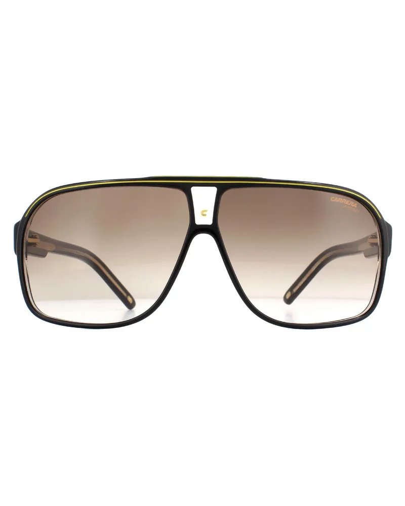 Carrera Aviator Mens Schwarz Braun Gradient Sonnenbrille Schwarz