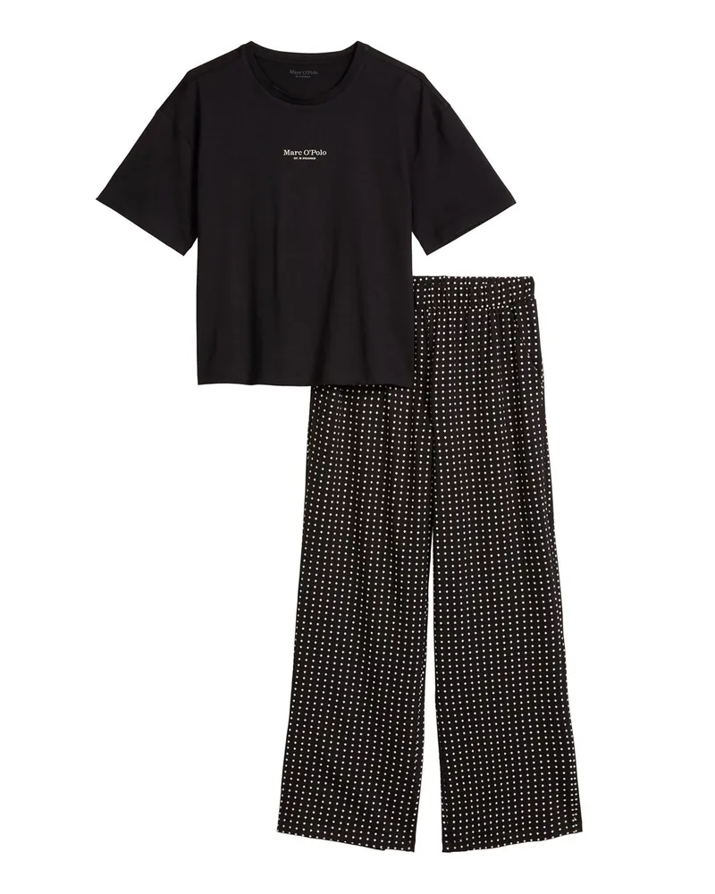 Marc O'Polo Marc O'Polo Damen Pyjama Mix N MatchSchlafanzug, Pyjama Set, Nachtwäsche Schwarz