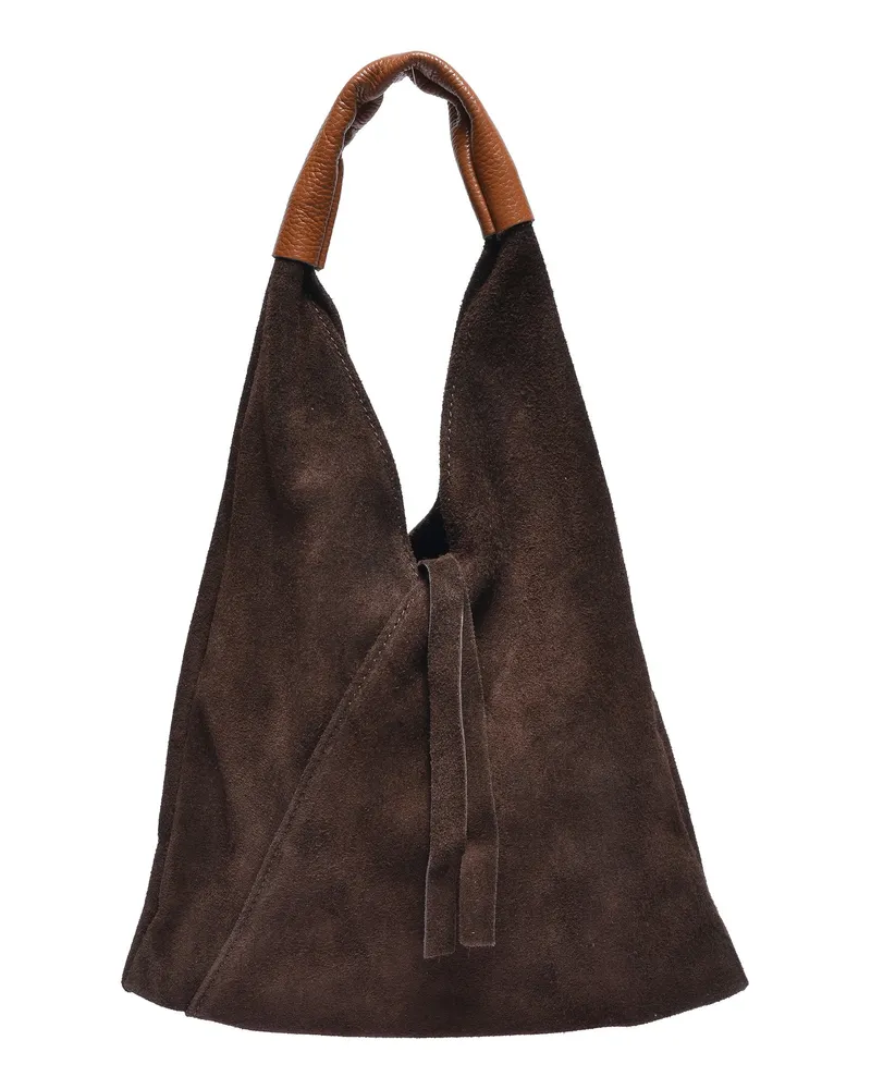 Anna Luchini Kastanienbraun Rindsledertasche Dunkelbraun