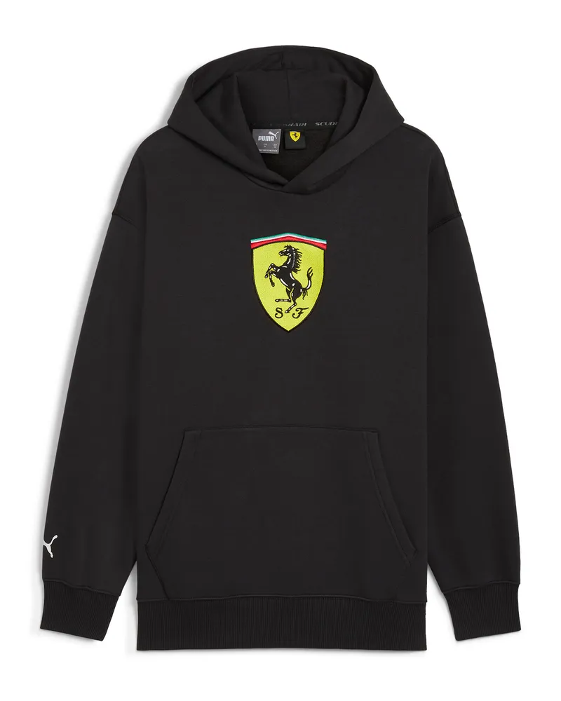 Puma Herren Scuderia Ferrari Race Big Shield Hoodie Schwarz