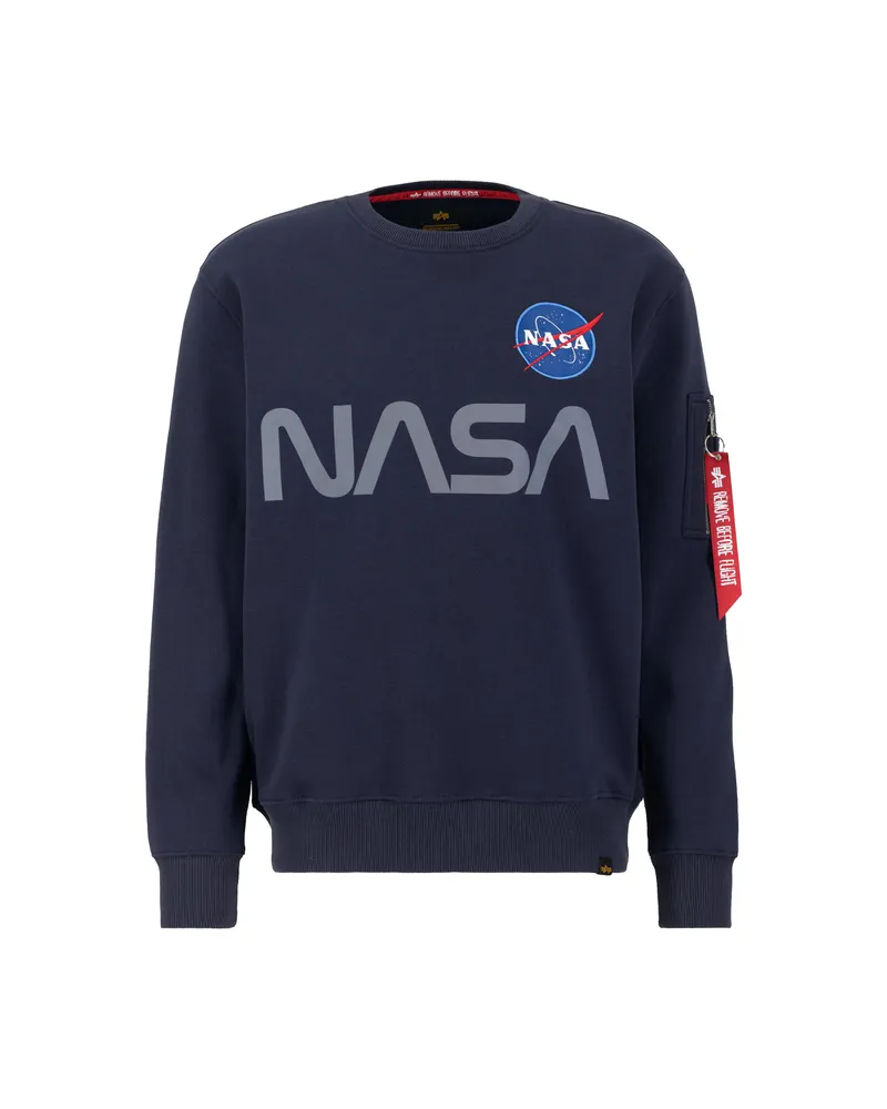 Alpha Industries NASA Reflective Sweatshirt Blau