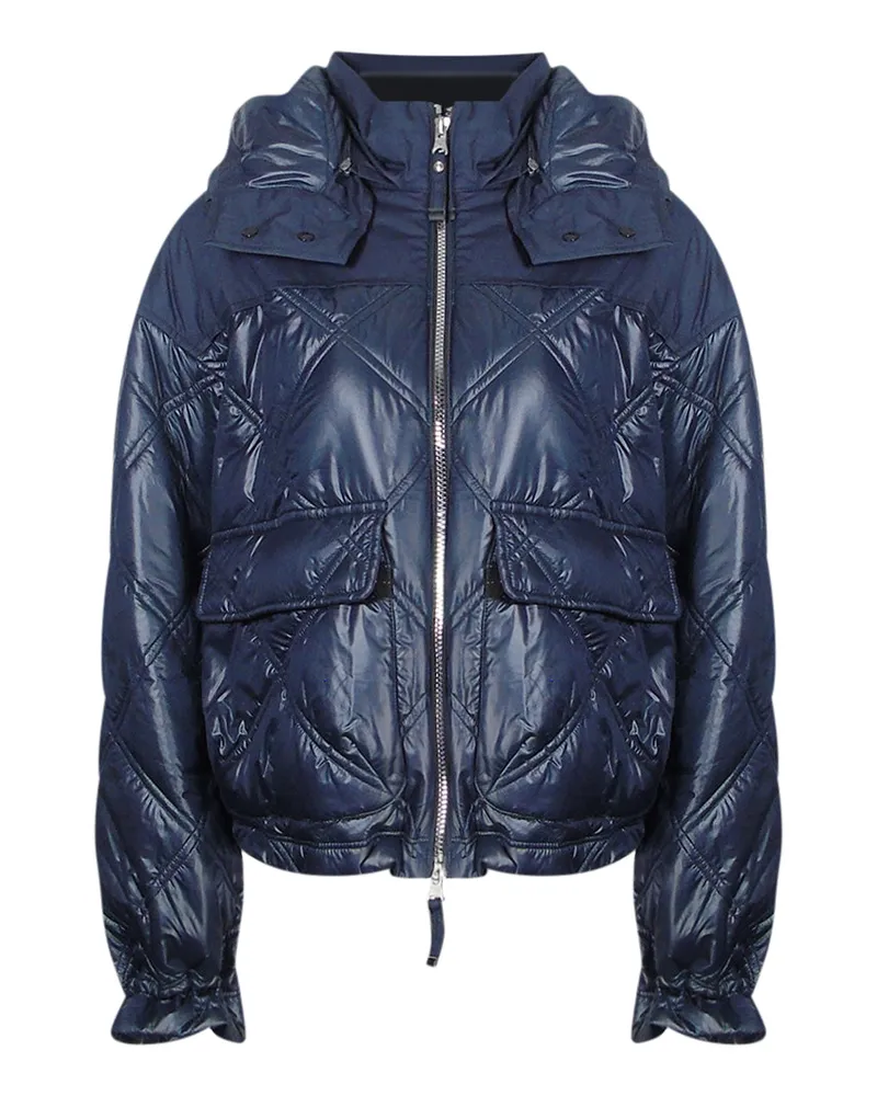 Parajumpers Madina Pencil Dunkelblaue wattierte Jacke Blau