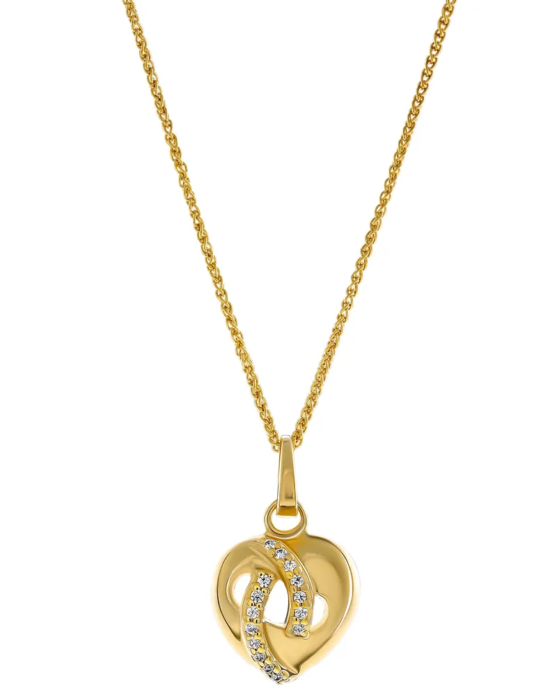 Orphelia Amore' Damen-Anhänger aus 925er Sterlingsilber mit Kette – Gold ZH-7577/G Gold