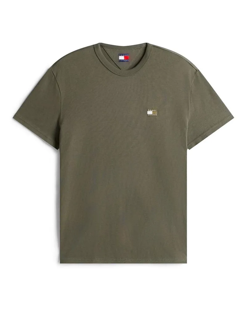 Tommy Hilfiger T-Shirt für Herren,Abzeichen (Zinn Silber
