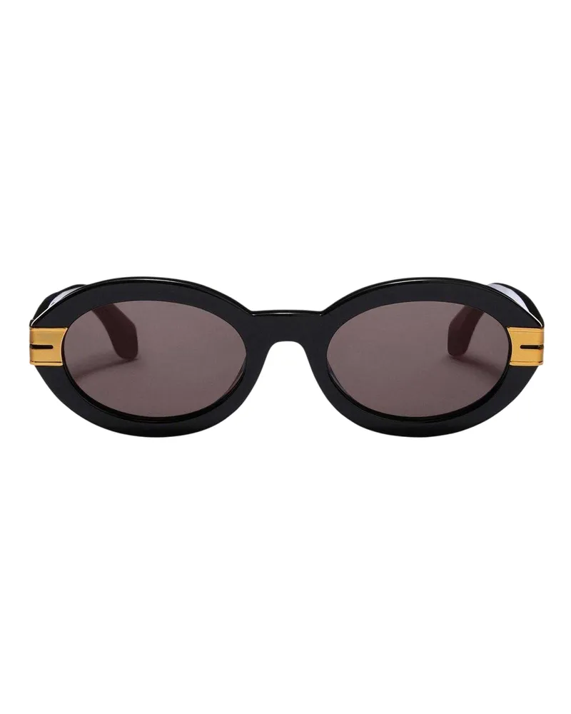 Palm Angels Miracle" Katzenauge-Sonnenbrille für Damen, Azetat, Metall (Schwarz/Dunkelgrau Schwarz