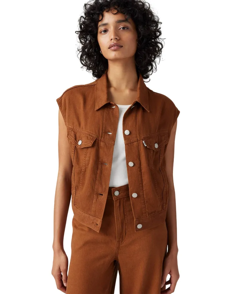 Levi's Shrunken 90s" Top für Damen, Denim (Braun Braun
