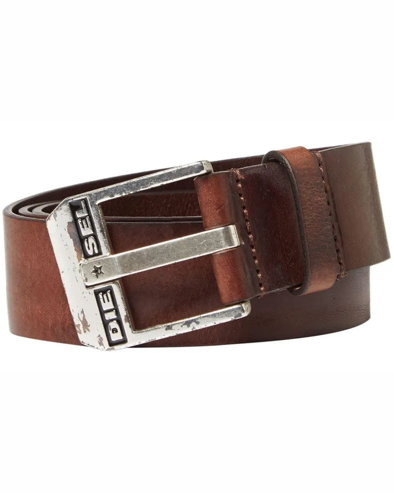 Diesel Bluestar" Gürtel für Herren, Büffelleder (Braun Braun
