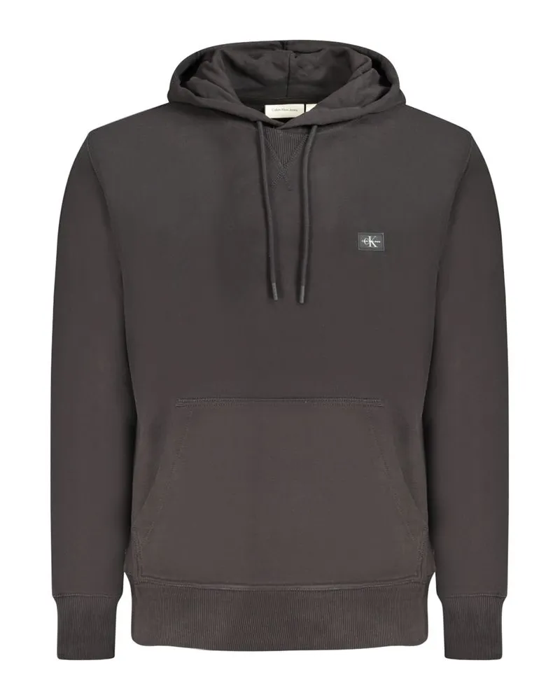 Calvin Klein CKJ Fleece‑Hoodie im Mono‑Stil - Dunkelgrau Dunkelgrau
