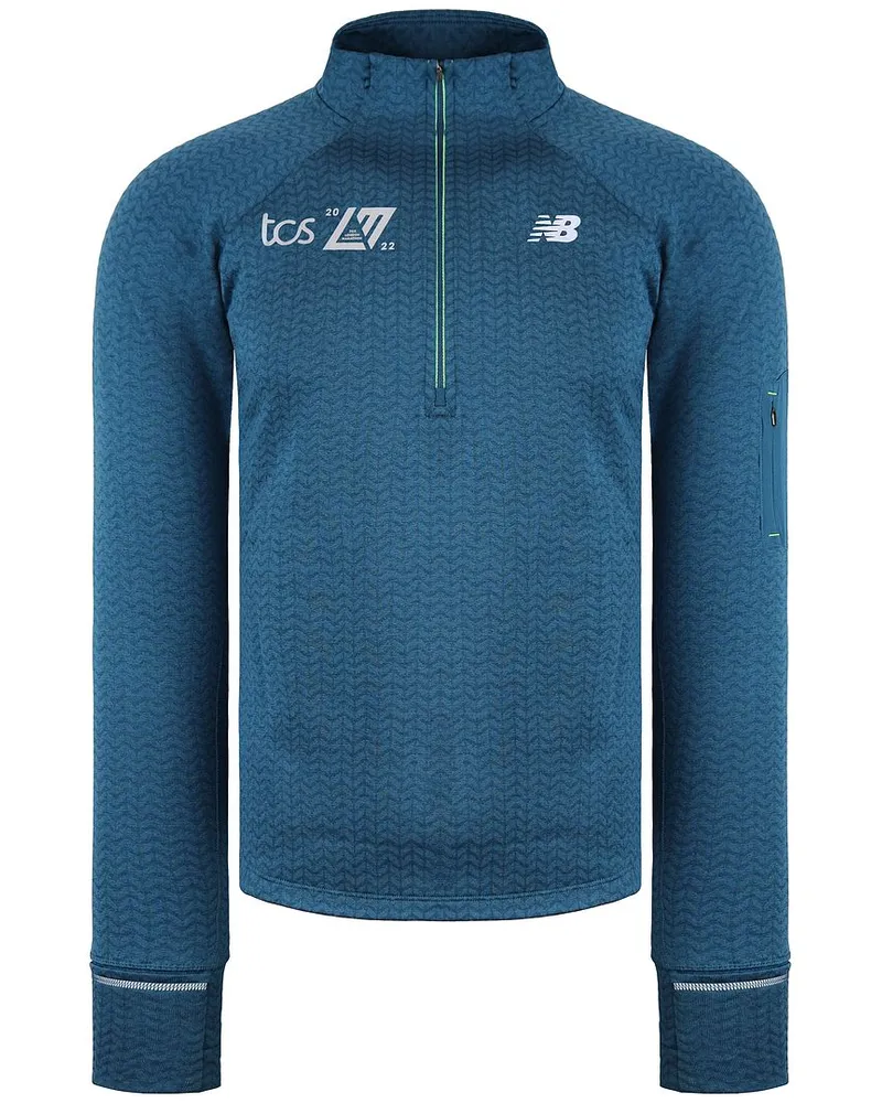 New Balance NB Heat Grid Herren Blaues Sweatshirt Blau