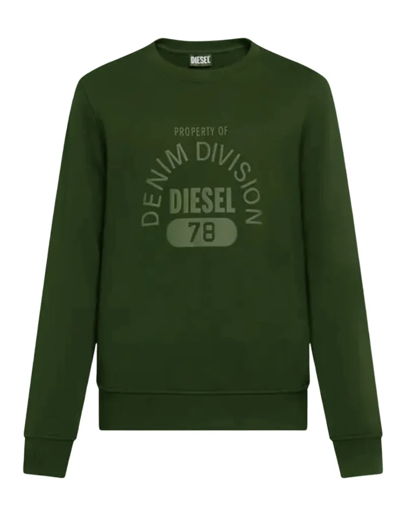 Diesel Denim Division Logo Grünes Sweatshirt Grün