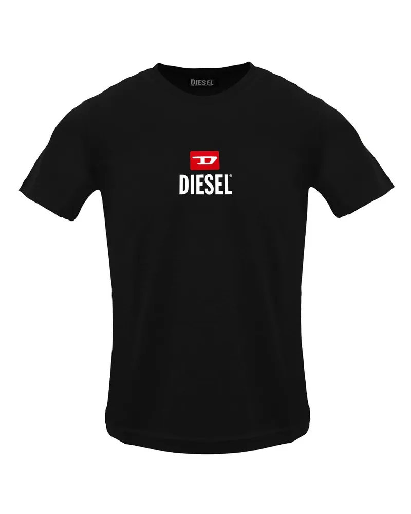 Diesel Just Small - T-shirt Mit Neuem D-logo In Schwarz Schwarz