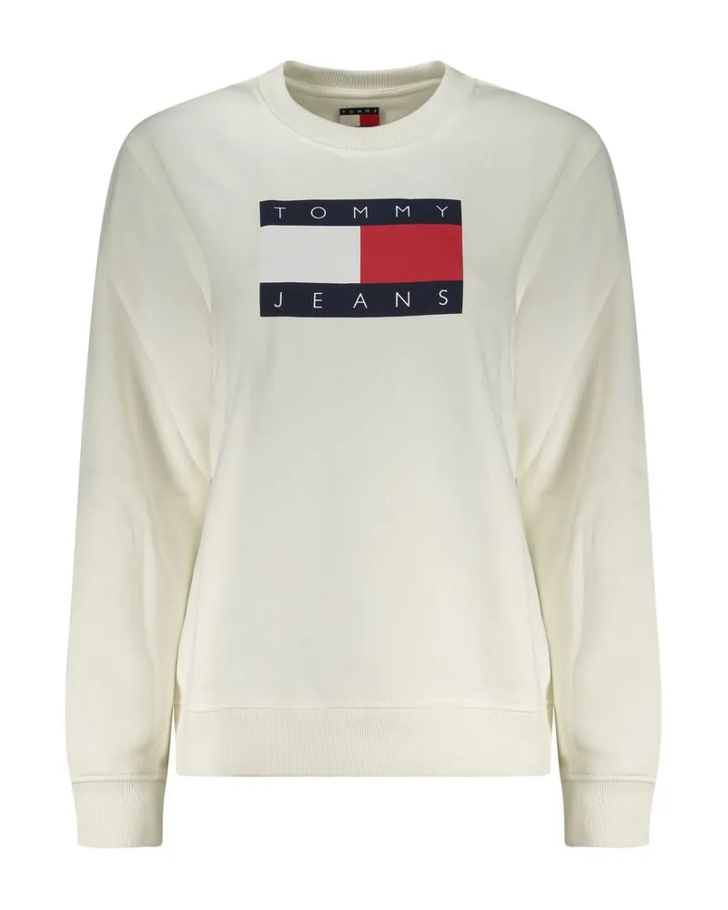 Tommy Hilfiger Bianco Baumwoll Damen Sweatshirt Weiß