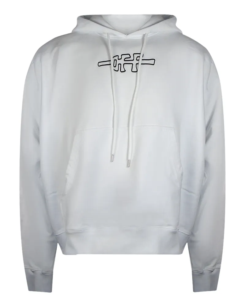 OFF-WHITE Off Line Skate Hoodie Weiß Creme
