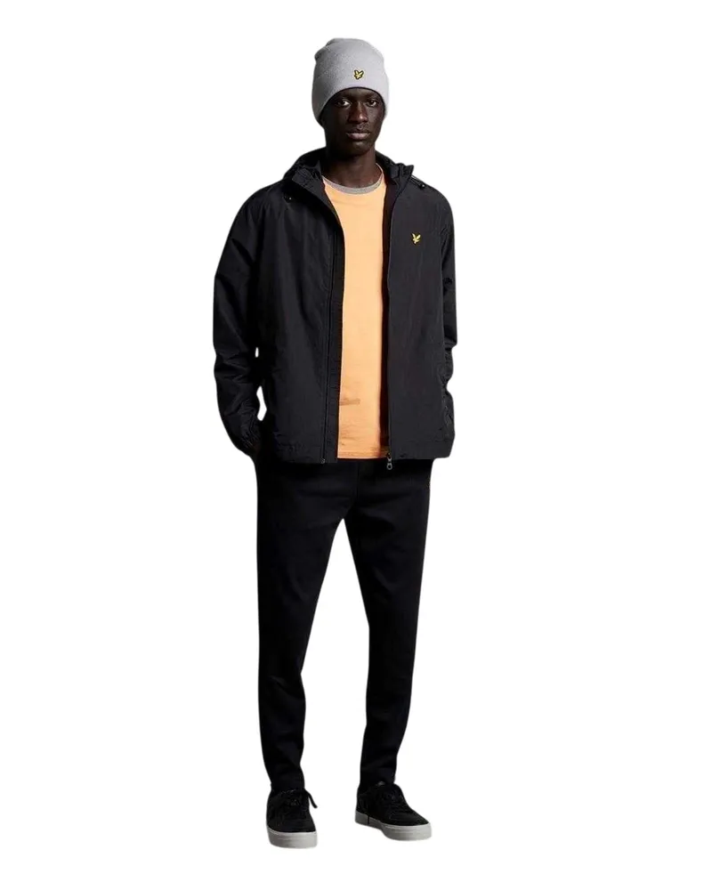 Lyle & Scott Kapuzenjacke für Herren, Durchgehender Reißverschluss (Samtschwarz Schwarz