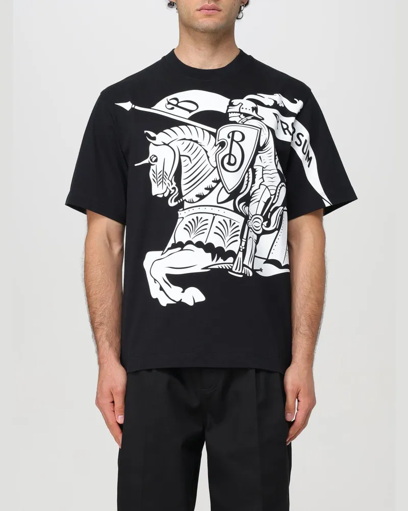 Burberry Ritter Grafik T-Shirt Schwarz