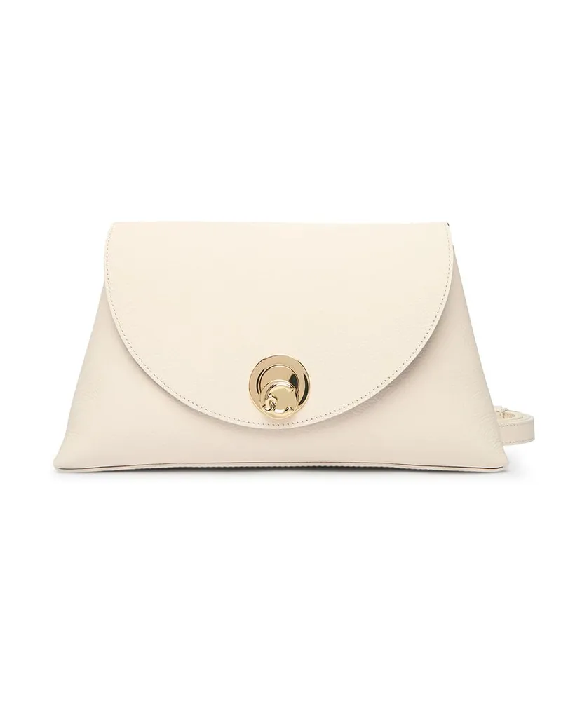 Coccinelle Nikla Handtasche Doppelkörniges Leder Elfenbein