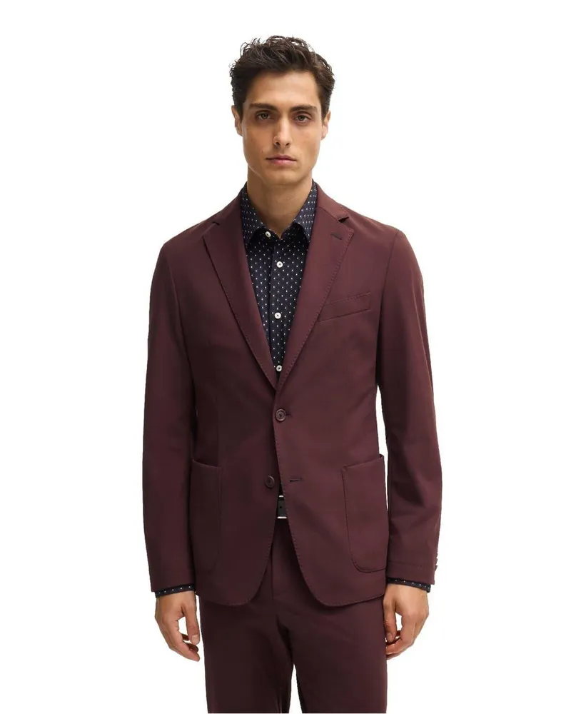 HUGO BOSS Blazer für Herren, Hals Kerbe, Formell (Rot Rot