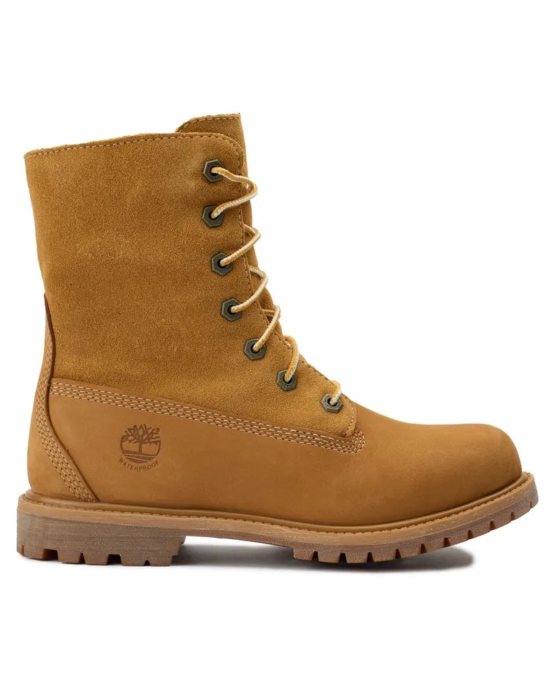 Timberland Authentische Mid Warm Wasserdichte Stiefel Cognac