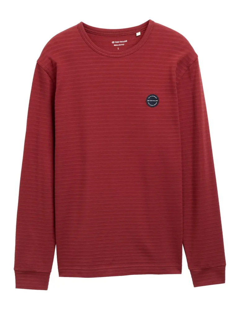 Tom Tailor Langarmshirt Dunkelrot