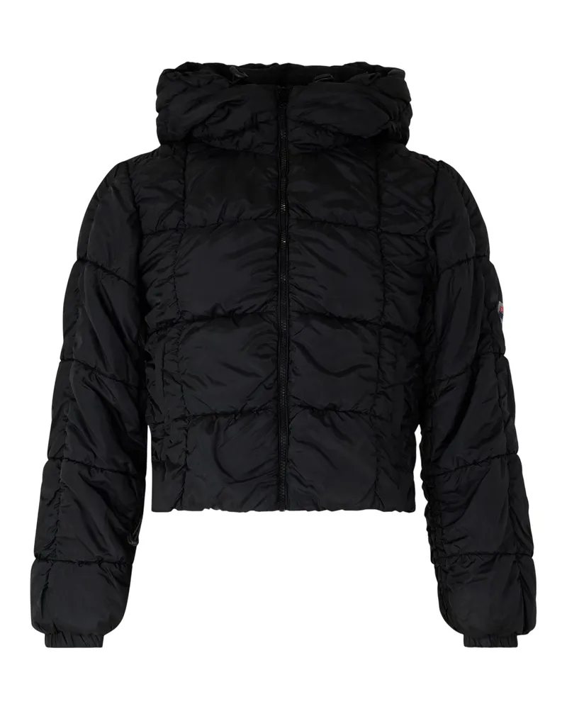 Diesel Steppjacke für Damen, mit Kapuze (Kaviar Schwarz