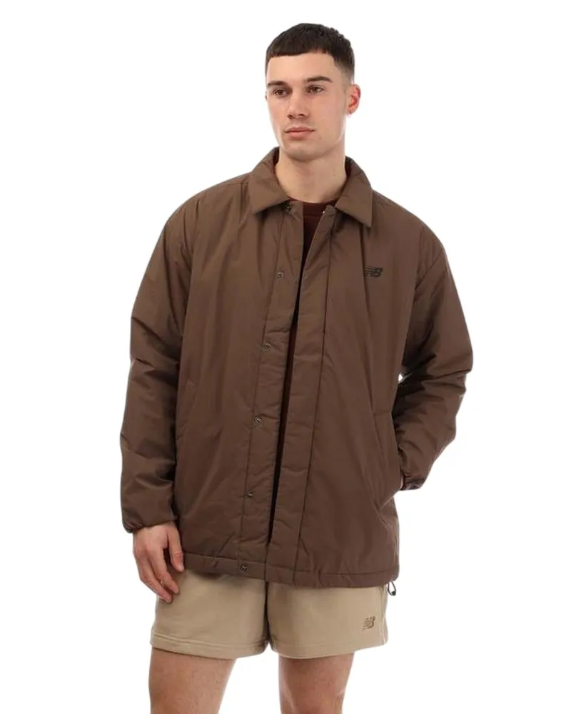 New Balance Trainerjacke für Herren, recyceltes Material, leger (Braun Braun