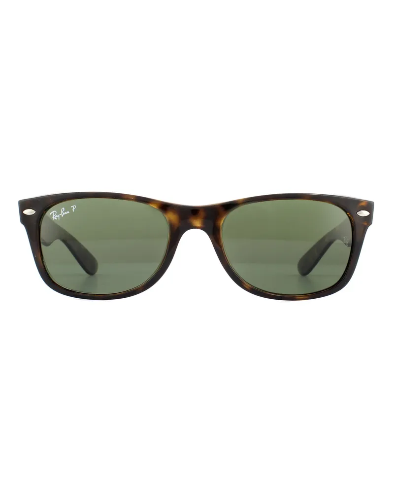 Ray Ban Lunettes De Soleil  Nouveau Wayfarer 2132 902/58 Tortue Vert Polarisé 55mm Braun