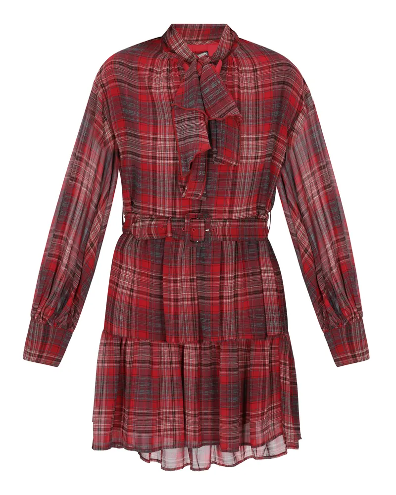 DreiMaster Kleid Frauen Roter Scheck Rot