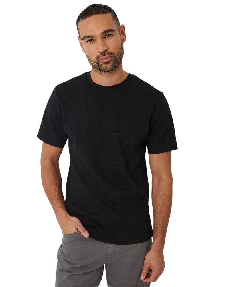 Threadbare T-Shirt für Herren, Bezugsstoff (Schwarz Schwarz
