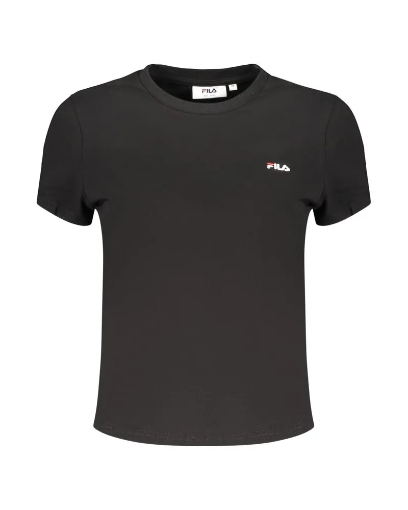 Fila Nero Baumwoll-T-Shirt für Damen Schwarz