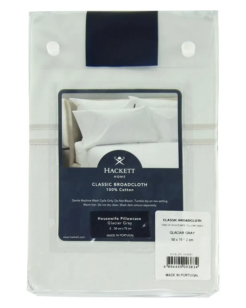 Hackett Home Quadrat Lichtgraue Baumwollkissenbezüge Grau
