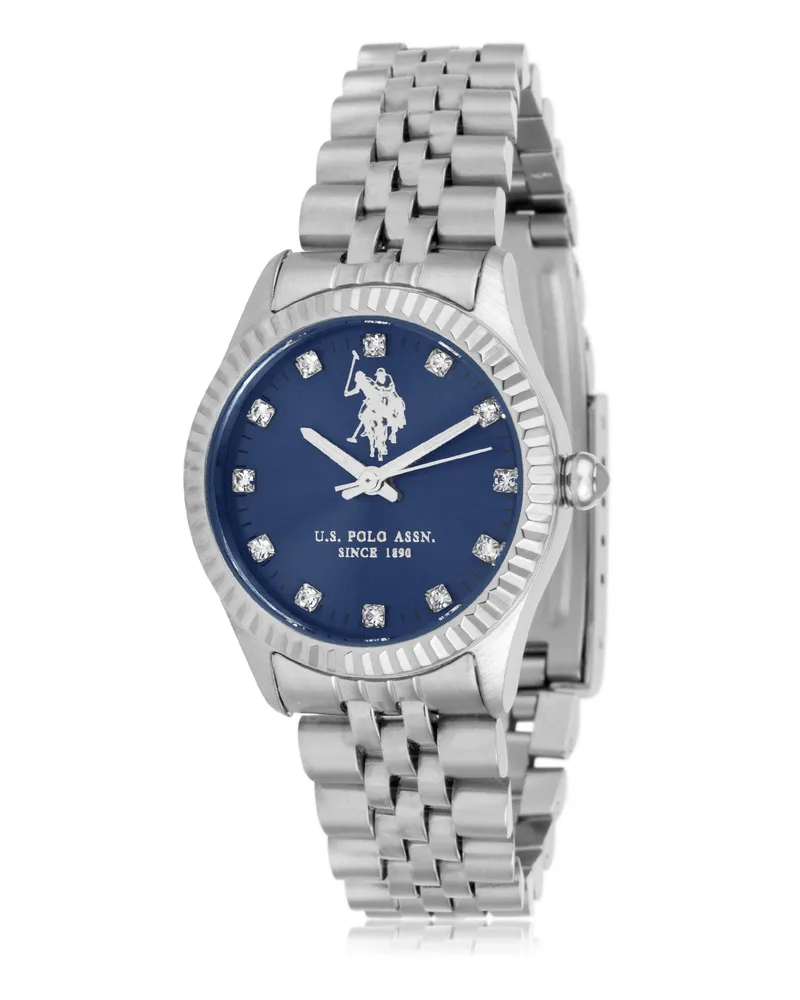 U.S. Polo Assn.  Uhr Azure Damenarmbanduhr Silber