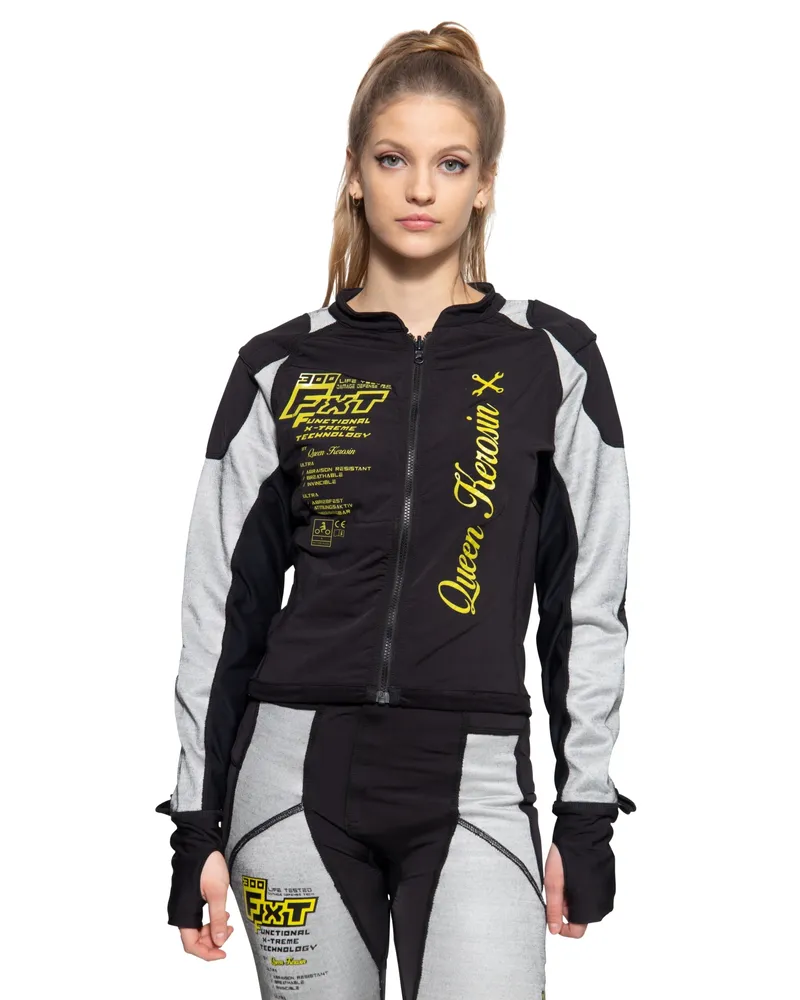 Queen Kerosin Damen Motorradinnenjacke Kustombuilt - Motor Gear Grau