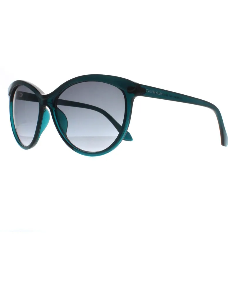 Calvin Klein Cat Eye Damen Kristall Teal Grau Farbverlauf CK19534S Blau