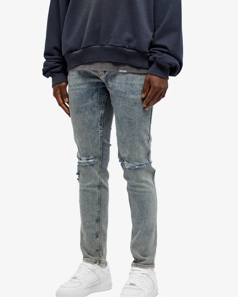 REPRESENT Detroyer Herren Jeans in Blue Cream Blau