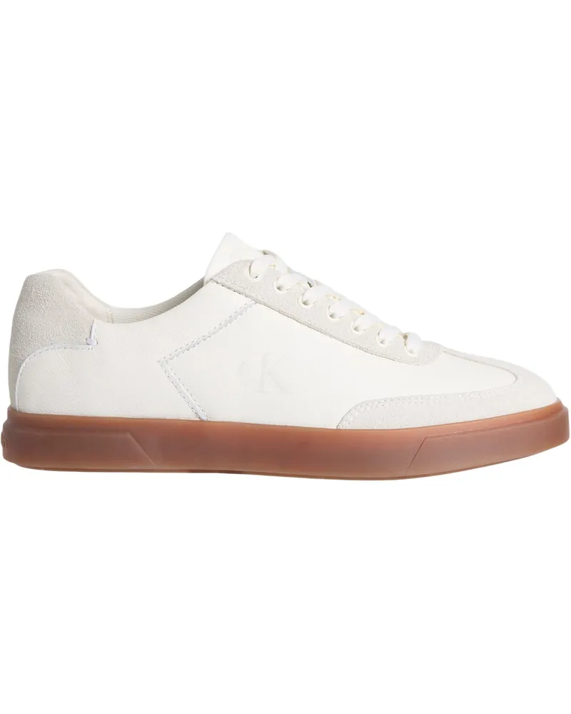 Calvin Klein Jeans" Sneaker für Damen, Leder, Flach (Eibisch Wollweiß
