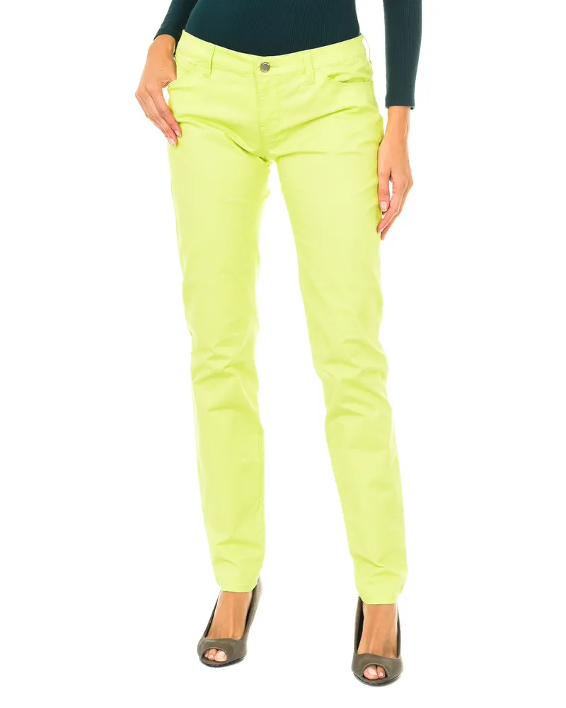 Giorgio Armani Lange Hose aus Stretchgewebe 3Y5J06-5NXYZ Frau Grün