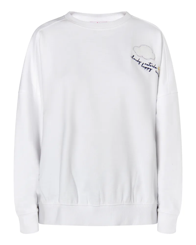 My Mo Sweatshirt mit Rundhalsausschnitt Damen weiss Weiß