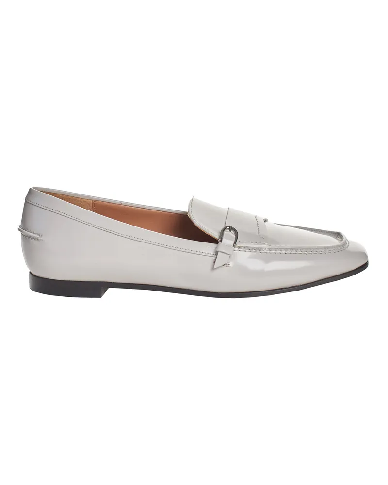 Emporio Armani X3A079 Damen-Ledermokassins Weiß