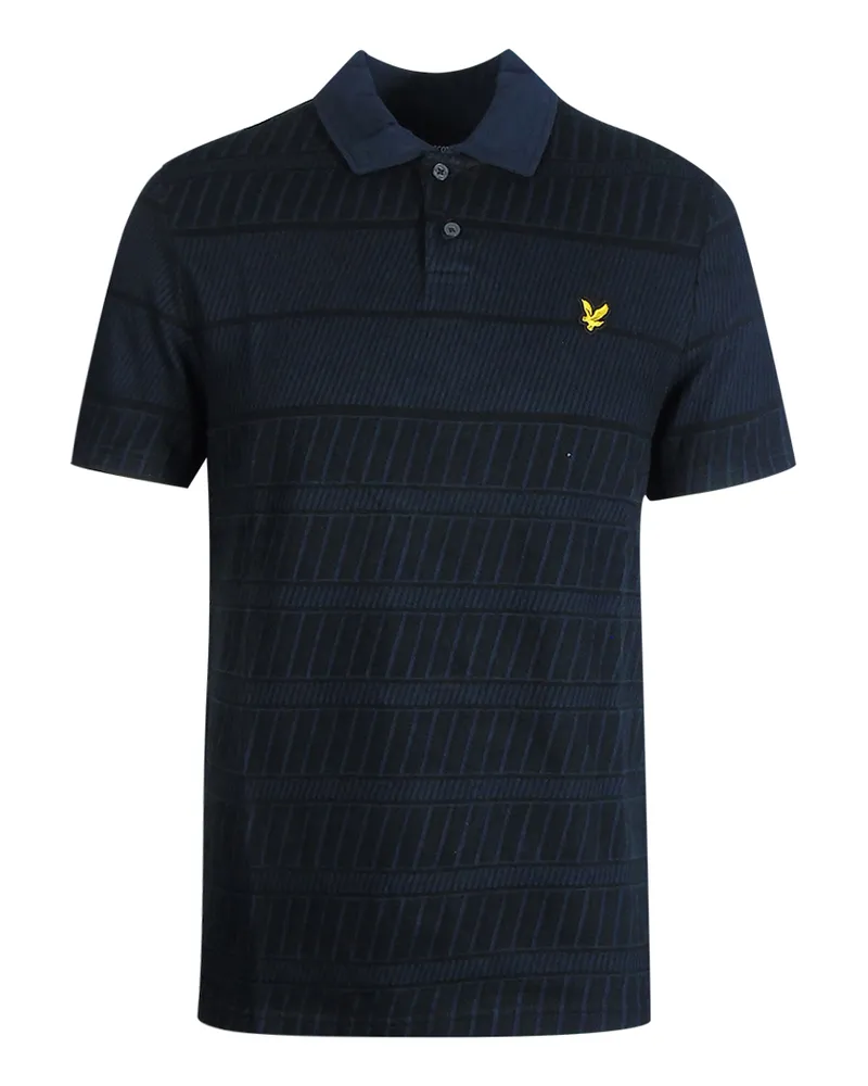 Lyle & Scott Dunkelblaues Grid-Poloshirt von Blau