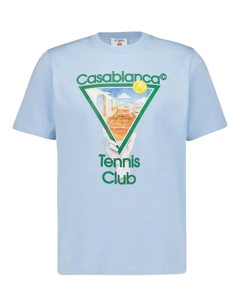 Casablanca Paris Metaphysisches Tennis-icon Blaues T-shirt Blau